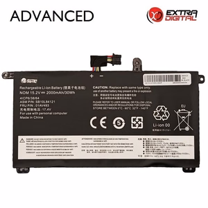 Klēpjdatora akumulators LENOVO 01AV493, 2000 mAh, Extra Digital Advanced