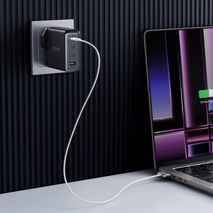 GaN lādētājs UK Joyroom JR-TCG05UK 140W 3x USB-C USB-A + USB-C / USB-C kabelis 240W 1.2m
