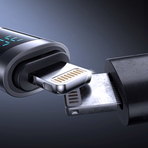 Joyroom S-A16 Pro Prism sērijas 30W USB-C - Lightning kabelis ar ekrānu 1,2 m - melns