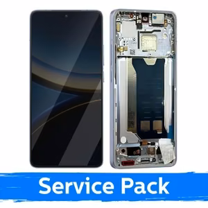 LCD displejs saderīgs Xiaomi Poco F7 Pro 5G ar rāmi / zils / (Service Pack)
