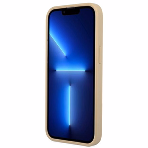 Guess GUHCP13LPSATLE iPhone 13 Pro / 13 6.1" бежевый/бежевый жёсткий чехол SaffianoTriangle Logo