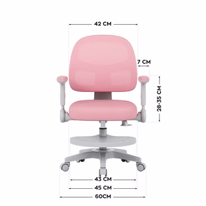 Junior 5.0 grozāmais krēsls, rozā