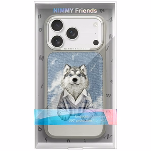 Nimmy Gentle Pets Series Dog MagSafe maciņš iPhone 17 Pro pelēks