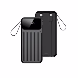 Maxlife portatīvais lādētājs ar iebūvētu kabeli MXPB-06 PD QC 22,5W 10000 mAh melna