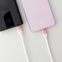 Kabelis FORCELL F-ENERGY C354 gradientinis Type-C uz Type-C QC4.0 PD 3A 60W 1 m balts