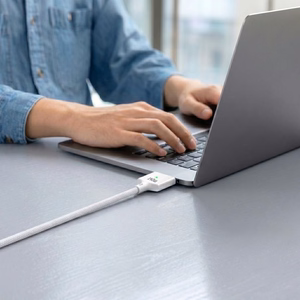 Tech-Protect MMC01 Ultraboost USB-C / USB-C MagSafe 3 140W 200cm kabelis MacBook - balts