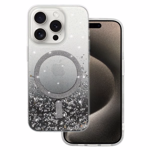 Tel Protect Moonlite Magnētiskais viedtālruņa apvalks Iphone 15 Pro Max melns caurspīdīgs