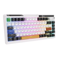 Royal Kludge KZZI K75 pro RGB bezvadu mehāniskā tastatūra, Eternity slēdzis (melna un balta) (QWERTY)