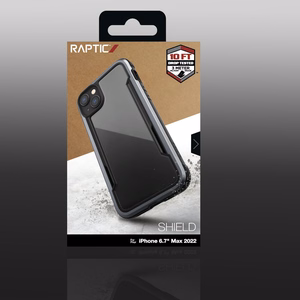 Raptic X-Doria Shield viedtālruņa apvalks iPhone 14 Plus ar bruņotu melnu pārklājumu