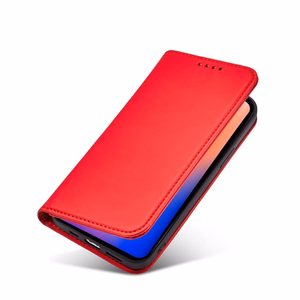Magnētiskais karšu apvalks iPhone 12 Pro Max maciņš karšu maks karšu turētājs sarkans