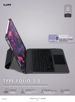Laut Type Folio 2 viedtālruņa apvalks ar Bluetooth tastatūru iPad Pro 11" M4 (2024) - melns