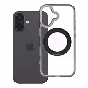 Case for iPhone 16 Frame Circle Stand compatible with MagSafe black