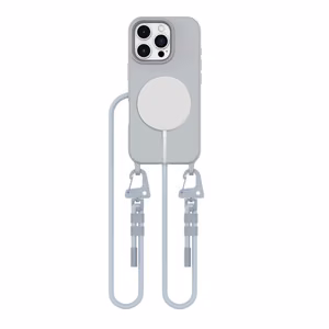 Tech-Protect MagNecklace Magnētiskais viedtālruņa apvalks ar auklu iPhone 16 Pro Max - pelēka