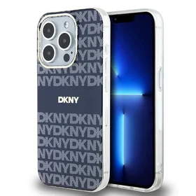 DKNY IML Mono un svītras Magnētiskais viedtālruņa apvalks iPhone 15 Pro Max - zila