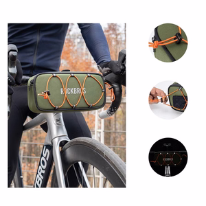 Rockbros TL001 ROAD TO SKY 1.9L ūdensizturīga velosipēda stūres soma - zaļa