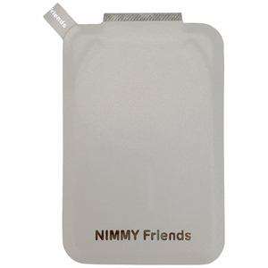Nimmy New Big-Eye Cute Pets 2.0 Dog MagSafe magnētiskais karšu maciņš tālrunim ar statīvu – pelēks