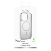 Puro Gradient magnētiskais silikona viedtālruņa apvalks iPhone 15 Pro - sudraba