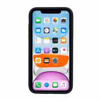 Vennus Color Button Bumper viedtālruņa apvalks Iphone 11 Pro tumši zils