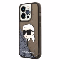 Karl Lagerfeld KLHCP14LLNKHCK iPhone 14 Pro 6.1" melns/melns cietais apvalks Spīdums Karl Galva