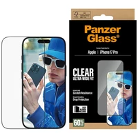 PanzerGlass īpaši plats EasyAligner rūdītais aizsargstikls iPhone 17 Pro viedtālrunim