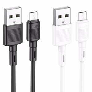 USB kabelis Hoco X83 USB-A uz MicroUSB 1.0m melns