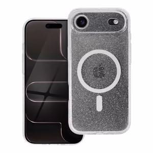 Case for iPhone 17 Air Clear Mag Cover (STR / Camera Protection) compatible with MagSafe transparent glitter