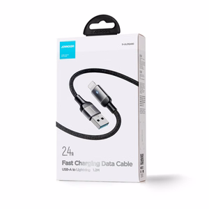 Joyroom Extraordinary Series A10 USB-A / Lightning 2.4A kabelis 1.2 m - melns