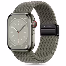 TECH-PROTECT NYLONMAG APPLE WATCH 4 / 5 / 6 / 7 / 8 / 9 / SE / ULTRA 1 / 2 (42 / 44 / 45 / 49 MM) OLĪVU PELĒKS