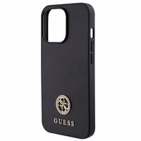 Guess Strass Metal Logo viedtālruņa apvalks iPhone 13 Pro 6.1" - melna