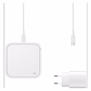Bezvadu lādētājs Samsung EP-P2400TWEGEU balts 15W (ar lādētāju un kabeli) / 100% oriģināls /
