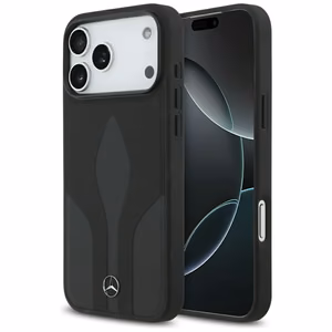 Mercedes Leather The Move MagSafe Case for iPhone 17 Pro Max - Black