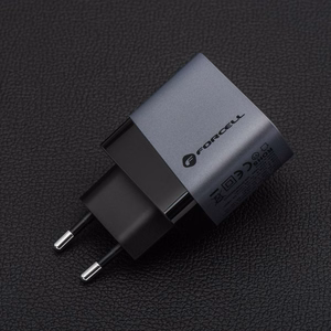 FORCELL F-ENERGY GaN VT-39 pelēks ceļojuma lādētājs Type C + USB A PD QC4.0 4A 45W ar PD