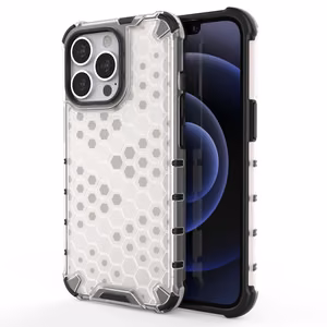 Honeycomb Case bruņu vāks ar TPU buferi iPhone 13 Pro caurspīdīgs
