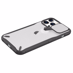 Nillkin Cyclops vāciņš iPhone 13 Pro - melns ar kameru aizsardzību un saliekamu statīvu