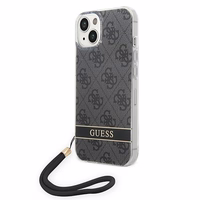 Guess GUOHCP14MH4STK iPhone 14 Plus 6.7 "melns / melns cietais apvalks 4G druka Siksna
