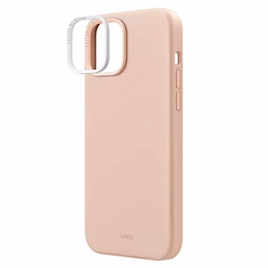 Uniq Lino Hue Magclick uzlādes viedtālruņa apvalks iPhone 14 Plus - rozā