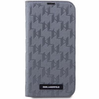 Karl Lagerfeld KLBKP14XSAKLHPG iPhone 14 Pro Max 6.7" Viedtālruņa apvalks sudraba sudraba Saffiano Monogrāms