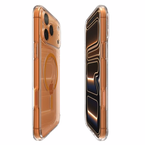 Чехол Spigen Ultra Hybrid MagSafe для iPhone 17 Pro - прозрачно-оранжевый