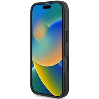 BMW ādas apvalks ar karsto zīmogu iPhone 16 Pro - melns
