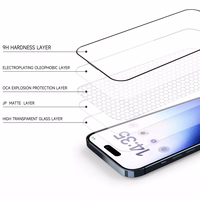 Tel Protect Pilna Līme 6D Matēts Rūdīts Aizsargstikls Iphone 13/13 Pro/16E Melns