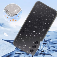 Kristāla spīdīgais viedtālruņa apvalks Samsung Galaxy A34 5G sudraba