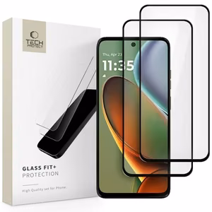 Tech-Protect Aizsargstikls Glass Fit+ 2 komplekti temperēts stikls Motorola Moto G15 / G15 Power / G05 / E15 - melns (m)