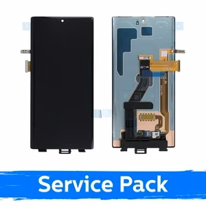 LCD displejs saderīgs ar Samsung N975 Note 10 Plus melns (Service Pack) (NF versija)