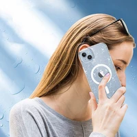 Tech-Protect FlexAir Hybrid Magnētiskais iPhone 13/14 apvalks - caurspīdīgs ar spīdumiem