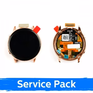 LCD displejs saderīgs ar Samsung Watch Active 40mm ar rāmi / zeltains / (Service Pack)