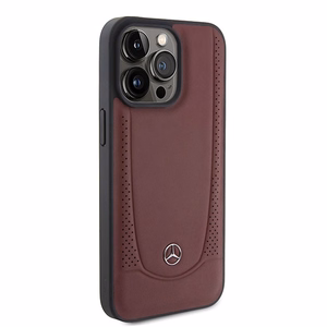 Mercedes MEHCP15LARMRE iPhone 15 Pro 6.1" sarkans/sarkans cietais apvalks Ādas Urban Bengale