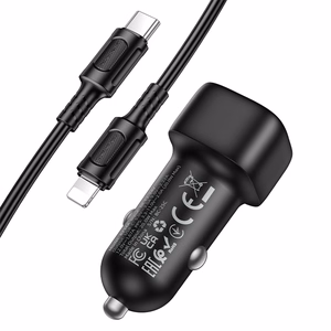 Borofone Car charger BZ34A Cloud - Type C - PD 20W with Type C to Lightning black