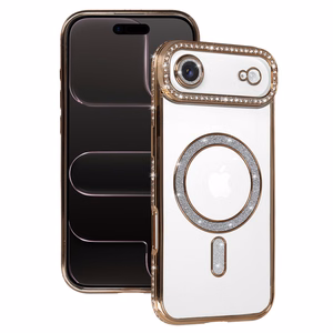 Viedtālruņa apvalks Bling Magsafe Case for Iphone 17 Air - zeltains