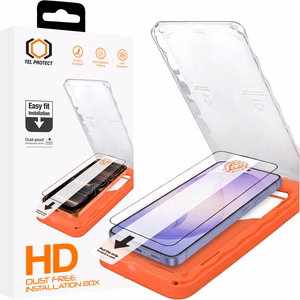 Tel Protect Dust-Free Easy Fit HD Titan Tempered Glass for Samsung Galaxy S26 Ultra black (with fingerprint unlock)