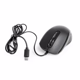 Mouse Omega OM441BC optical USB-C, melns pearl